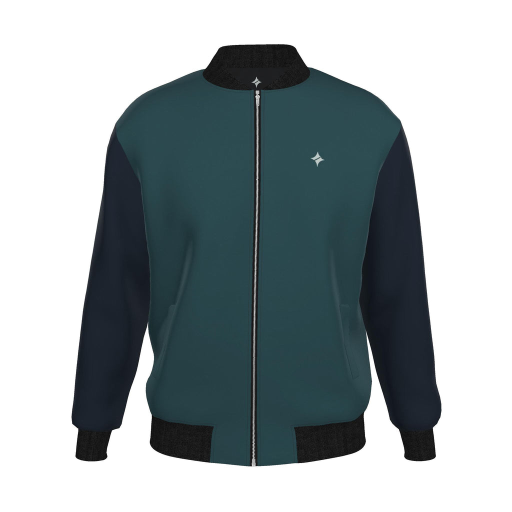 Petrol Meridian Luxury Duchess Satin Bomber Jacket