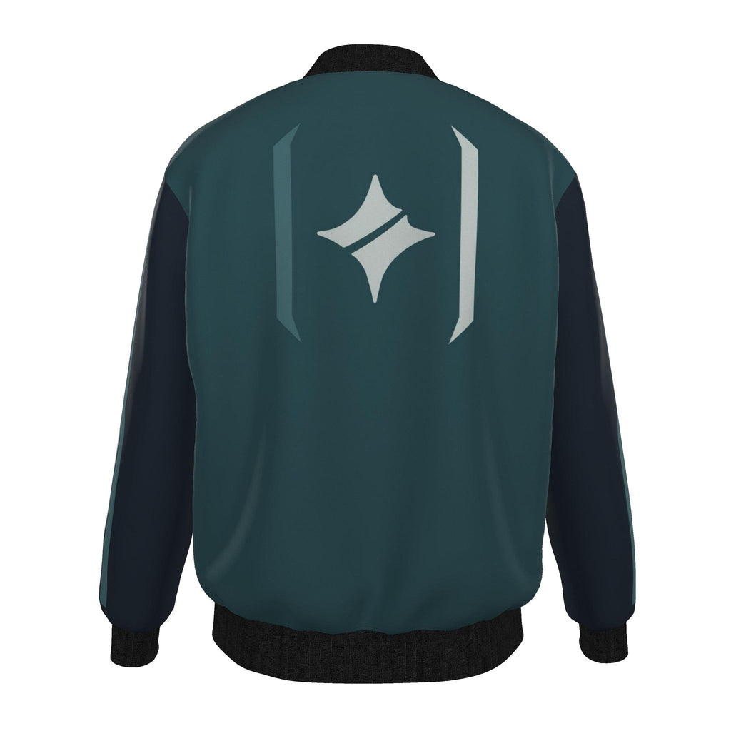 Petrol Meridian Luxury Duchess Satin Bomber Jacket