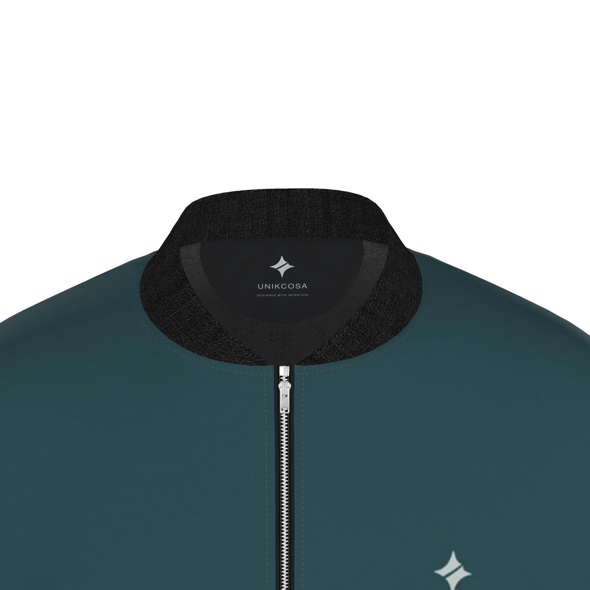 Petrol Meridian Luxury Duchess Satin Bomber Jacket