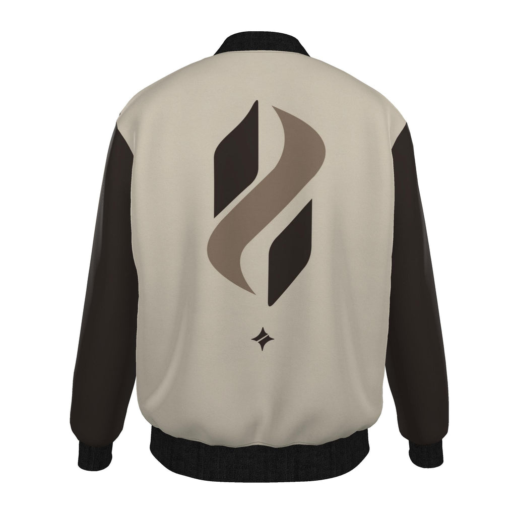 Oyster Espresso Luxury Duchess Satin Bomber Jacket