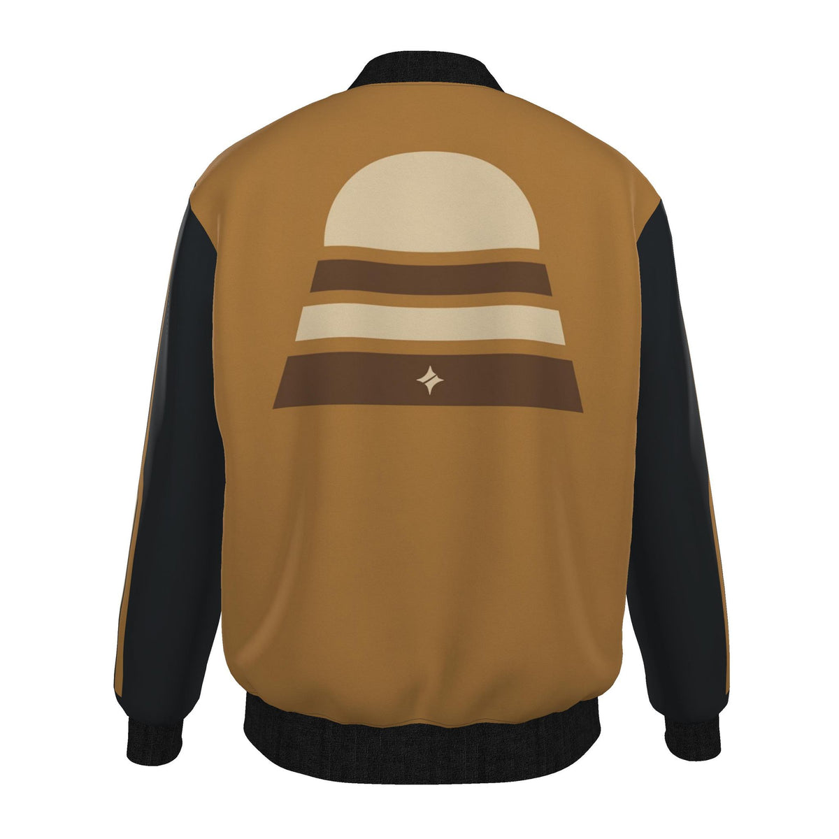 Amber Horizon Luxury Duchess Satin Bomber Jacket