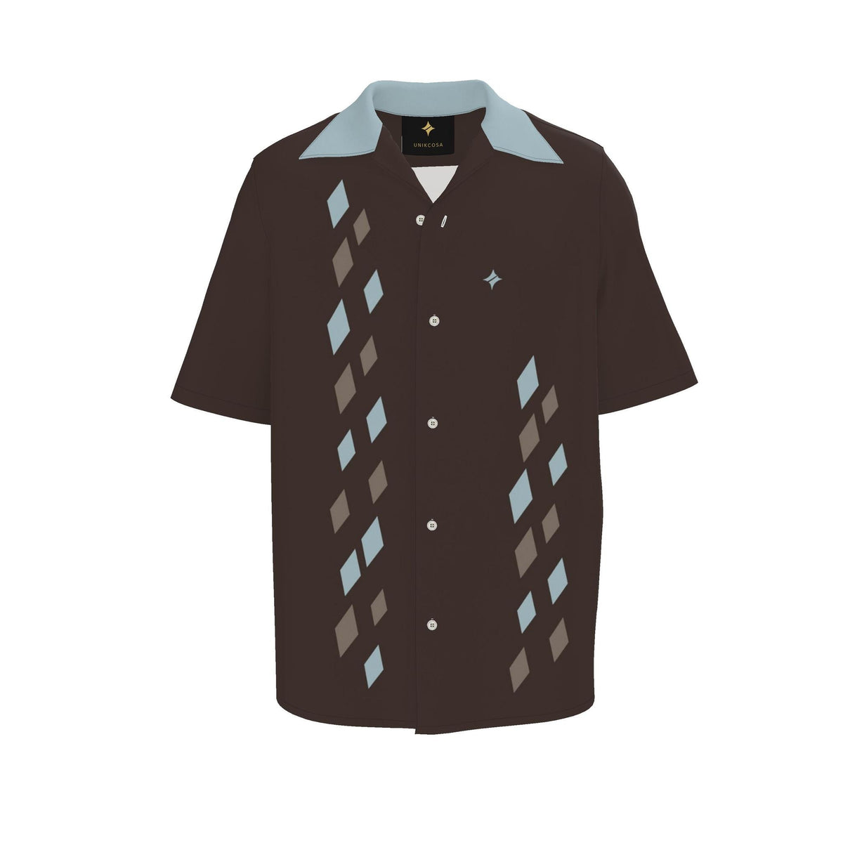 Cocoa Glacier: original shirt front garment view.