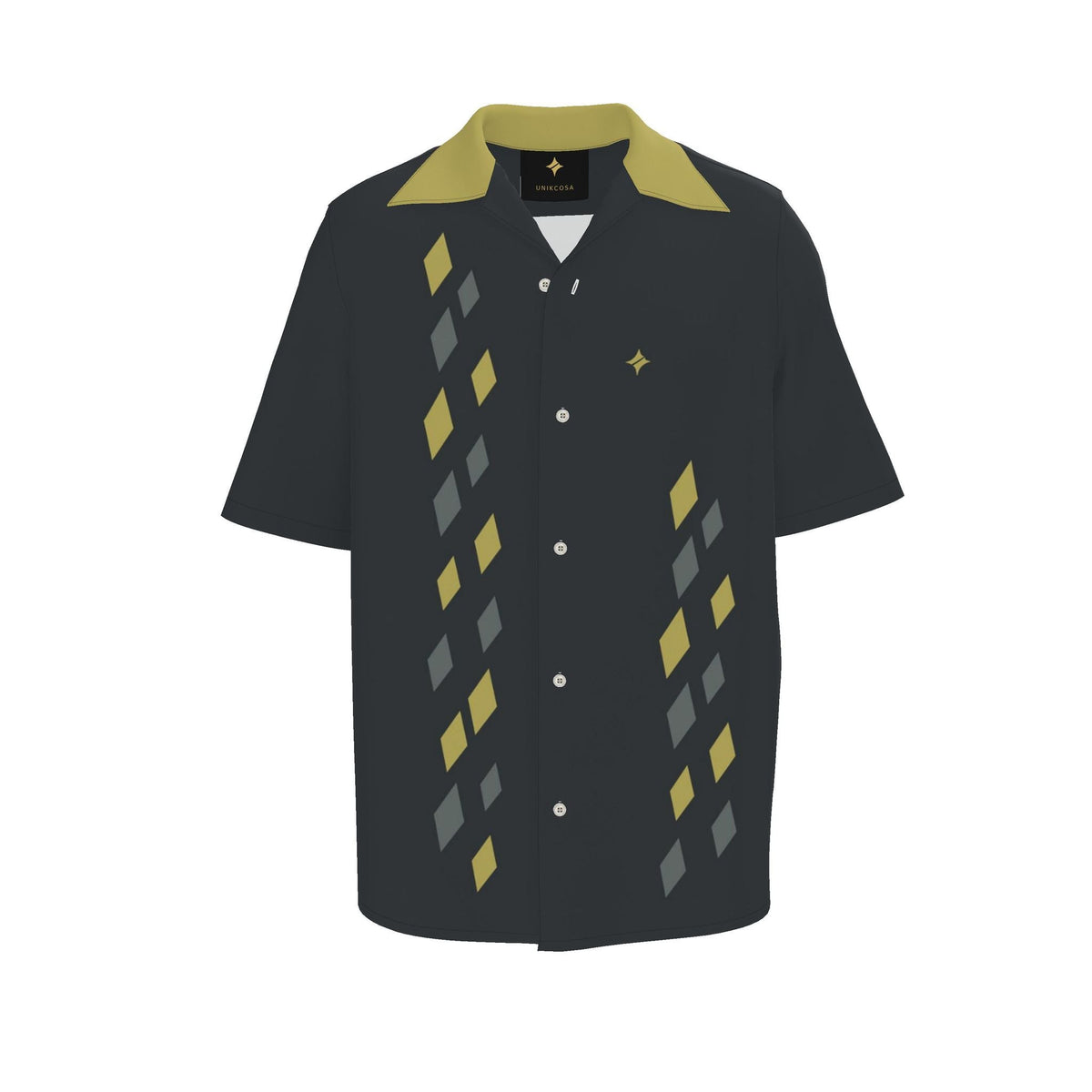Graphite Citrine: original shirt front garment view.