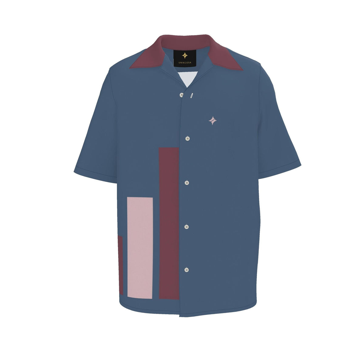 Indigo Rosewood: original shirt front garment view.