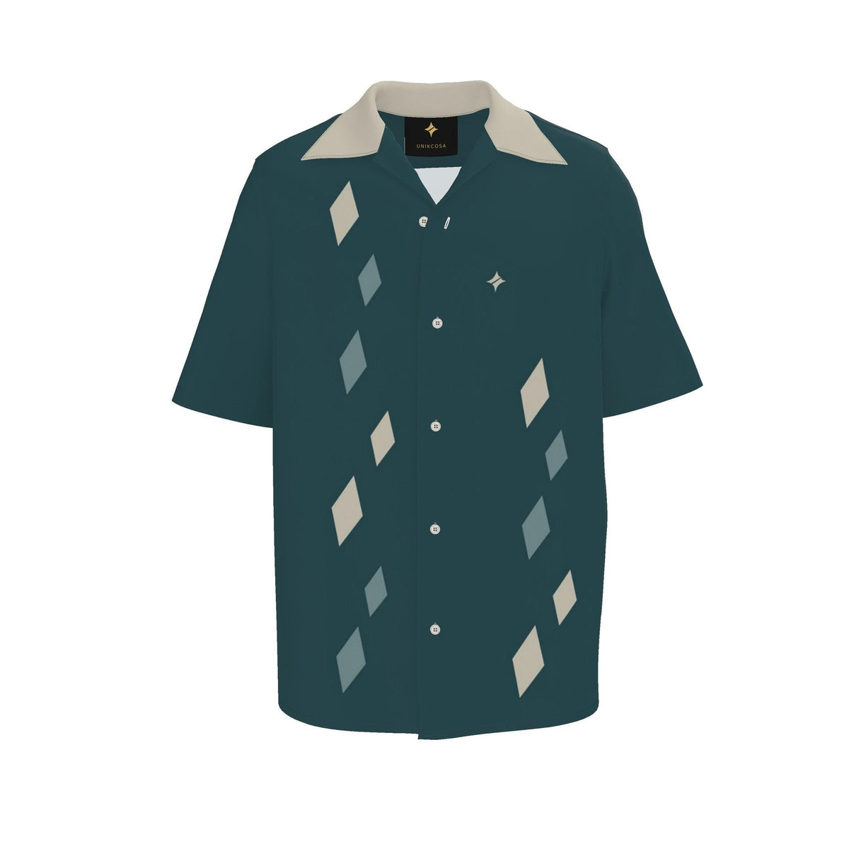 Petrol Oyster: original shirt front garment view.