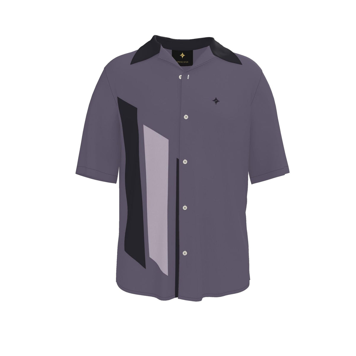 Amethyst Obsidian: original shirt front garment view.