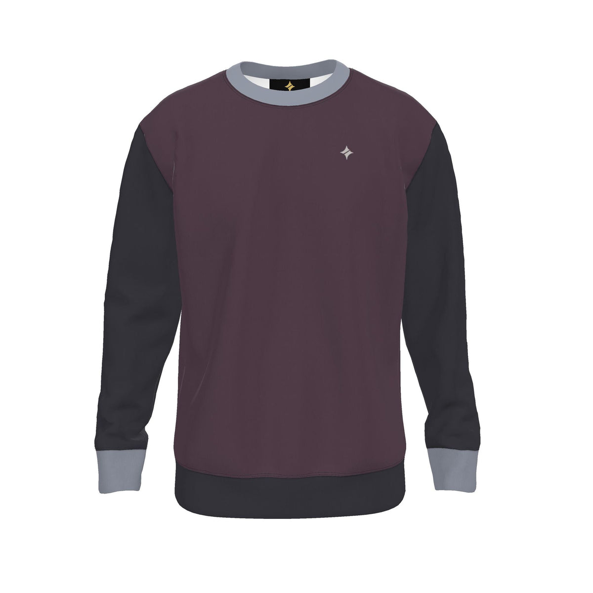 Aubergine Pewter Men's Luxury Nero Ponte Sweatshirt