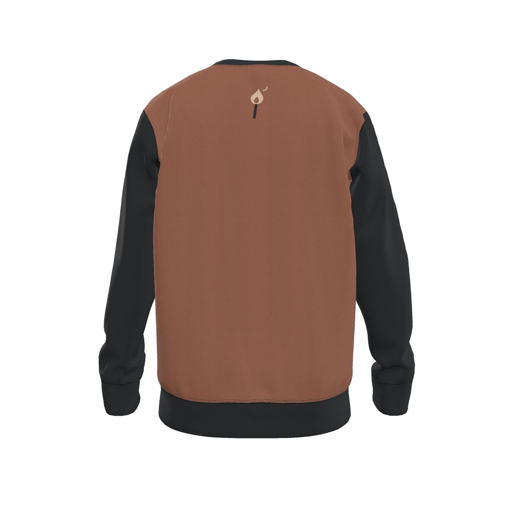 Terracotta Obsidian Men's Luxury Nero Ponte Sweatshirt