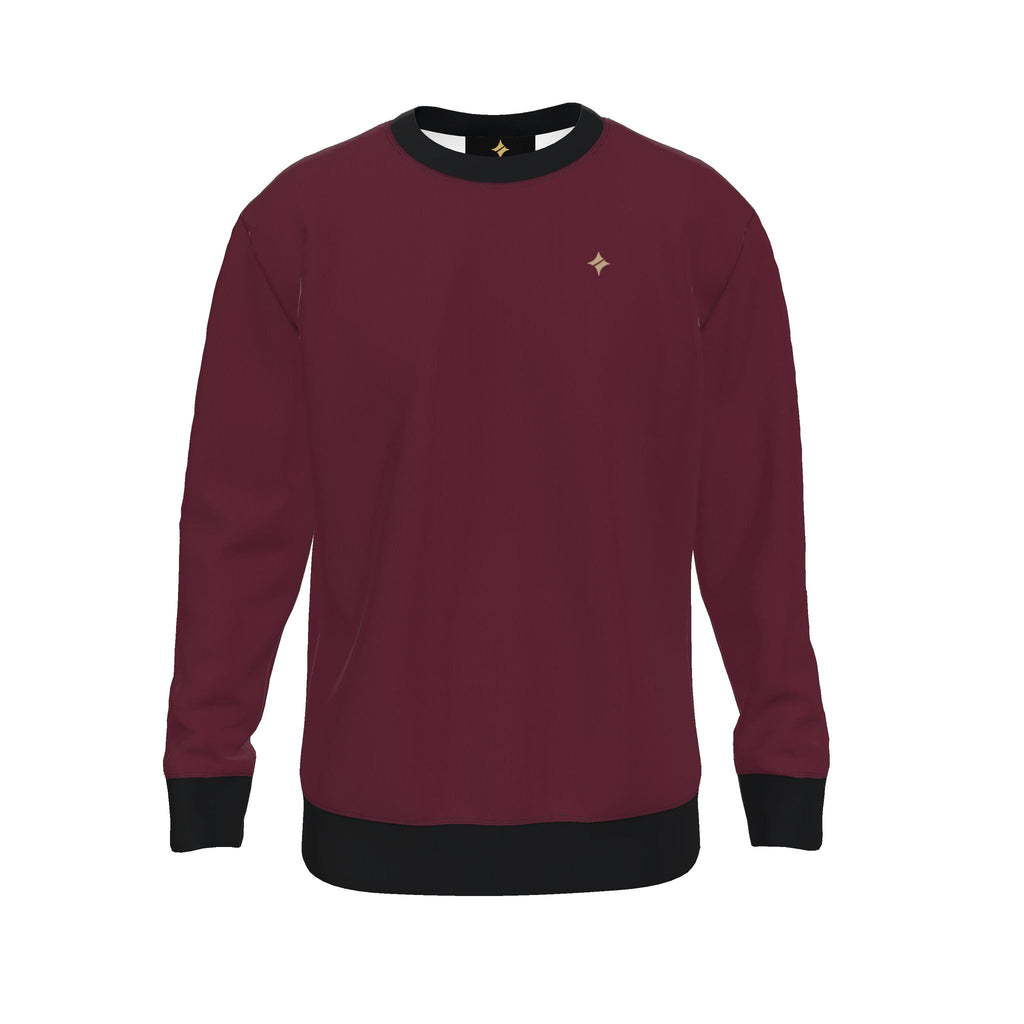 Burgundy Noir Men's Luxury Nero Ponte Sweatshirt
