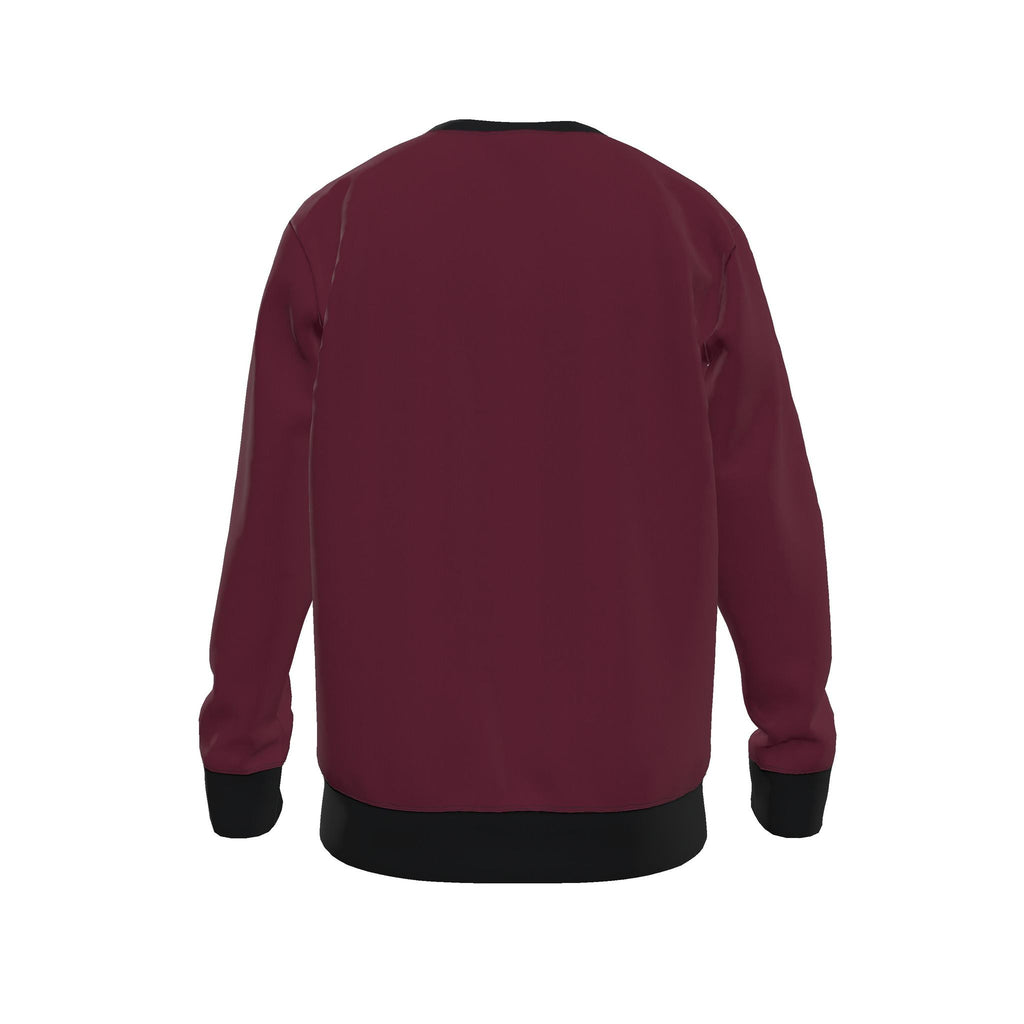 Burgundy Noir Men's Luxury Nero Ponte Sweatshirt