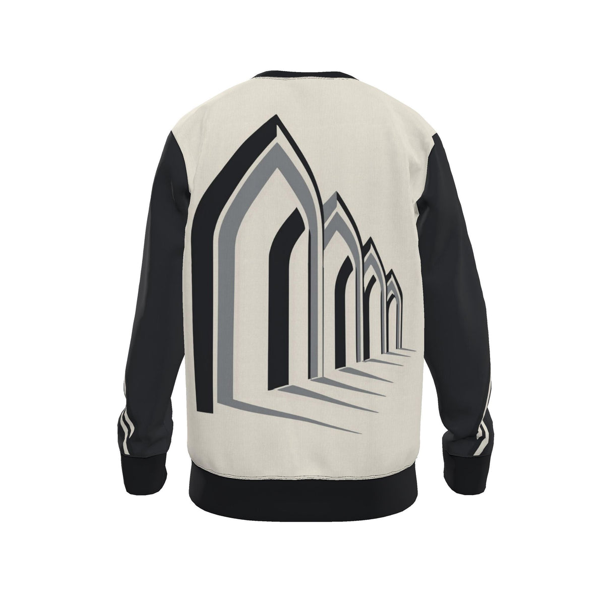 Porcelain Onyx Vault Luxury Nero Ponte Sweatshirt | UNIKCOSA