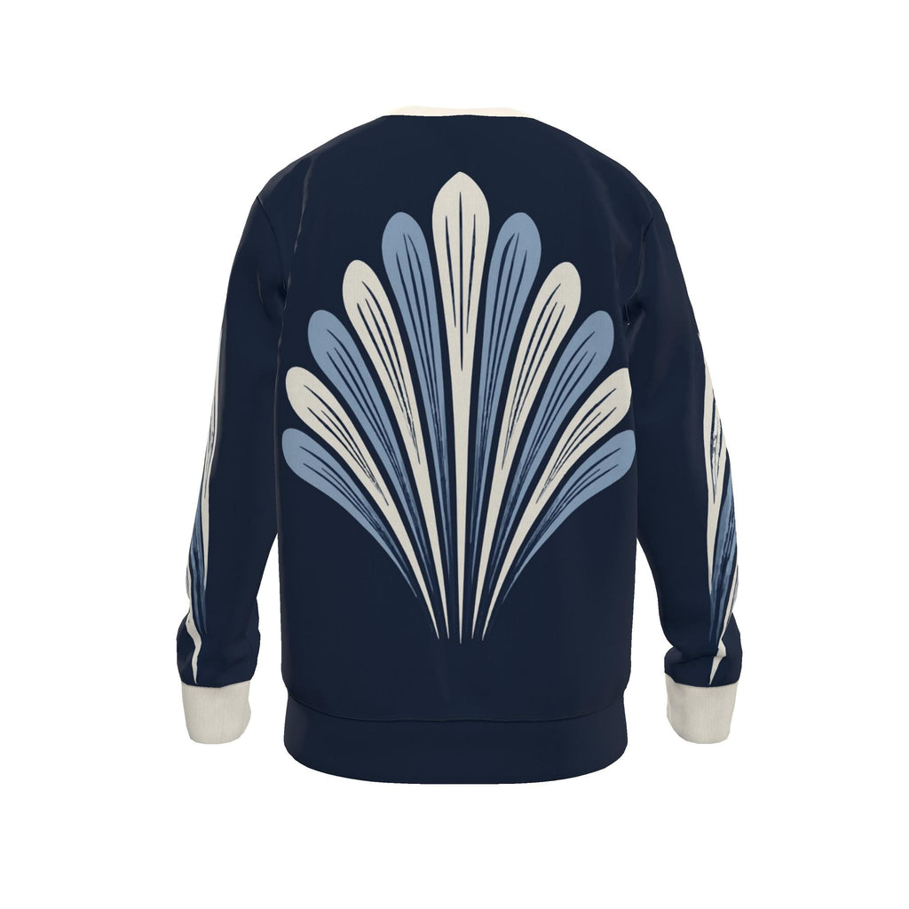 Midnight Porcelain Luxury Nero Ponte Sweatshirt | UNIKCOSA