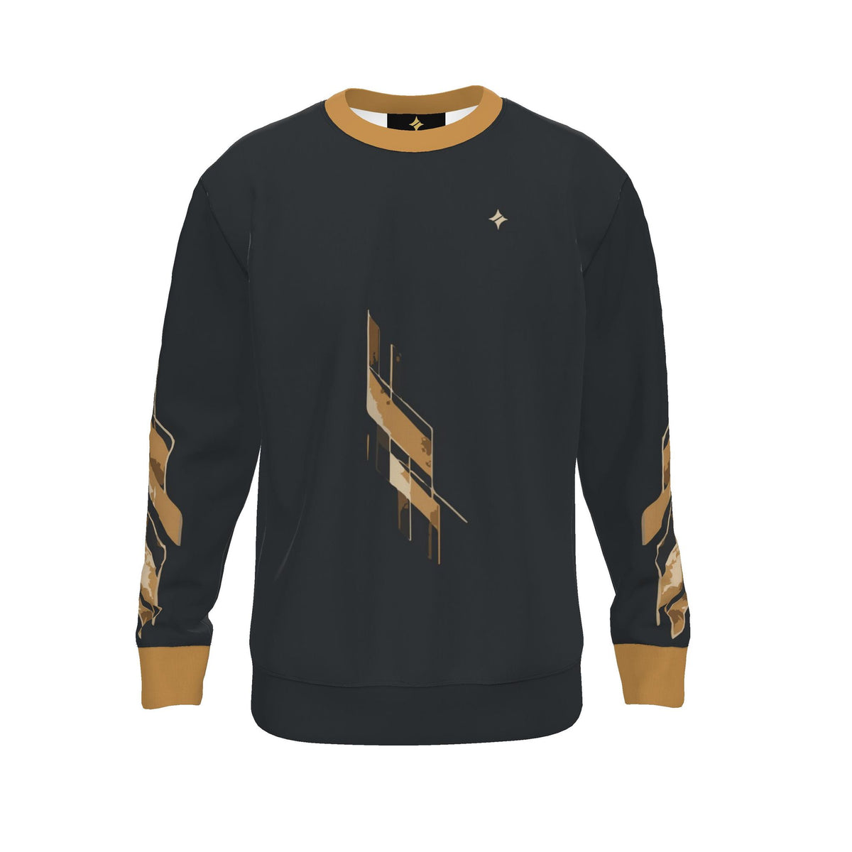 Graphite Burnished Amber Luxury Nero Ponte Sweatshirt | UNIKCOSA