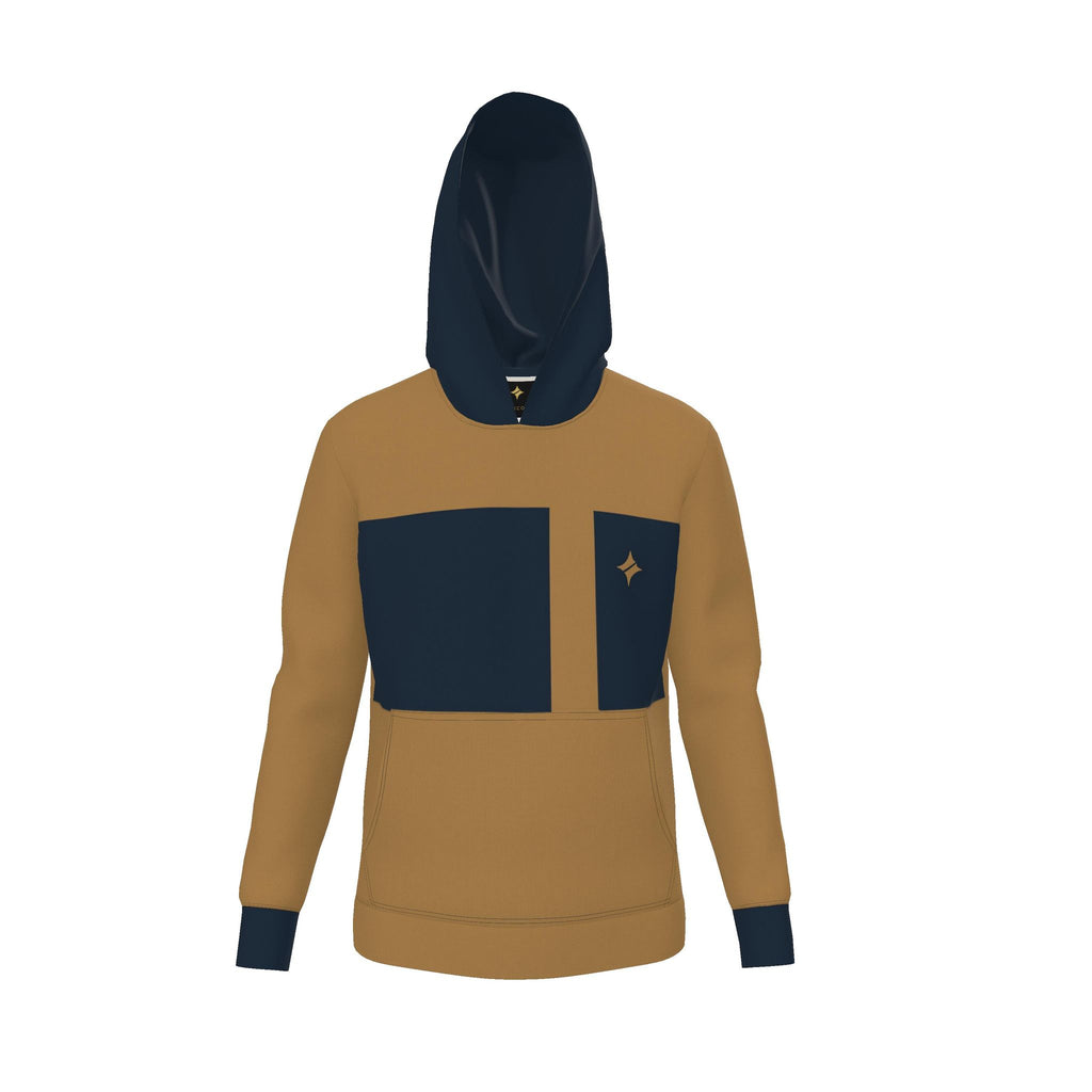 Saffron Navy Aperture Luxury Nero Ponte Hoodie