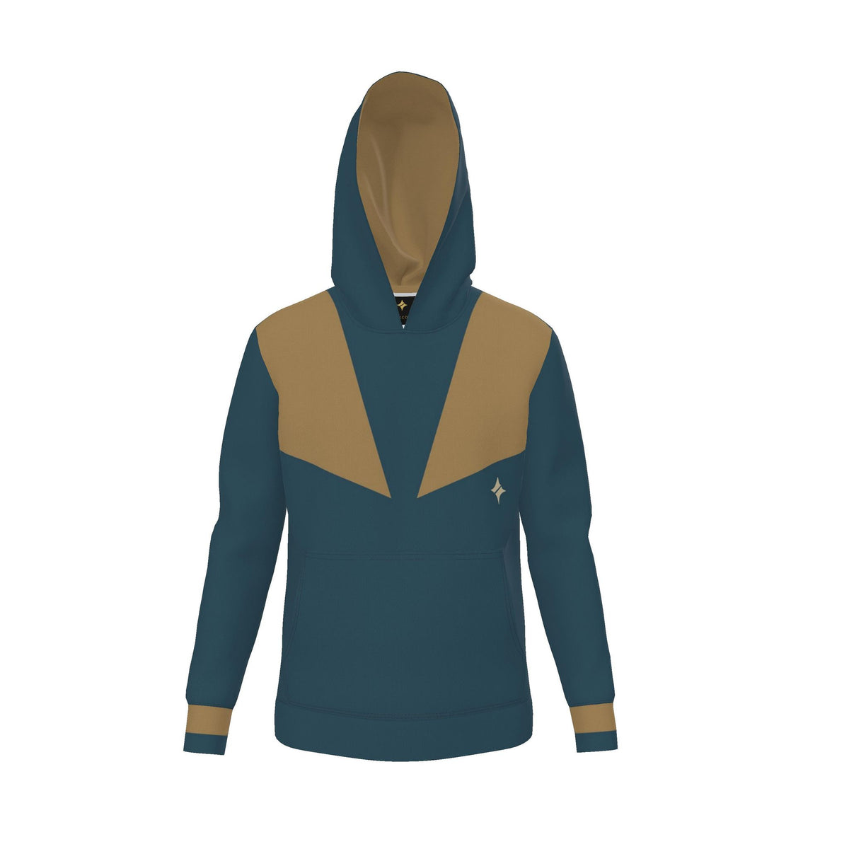 Marine Bronze Tension Luxury Nero Ponte Hoodie