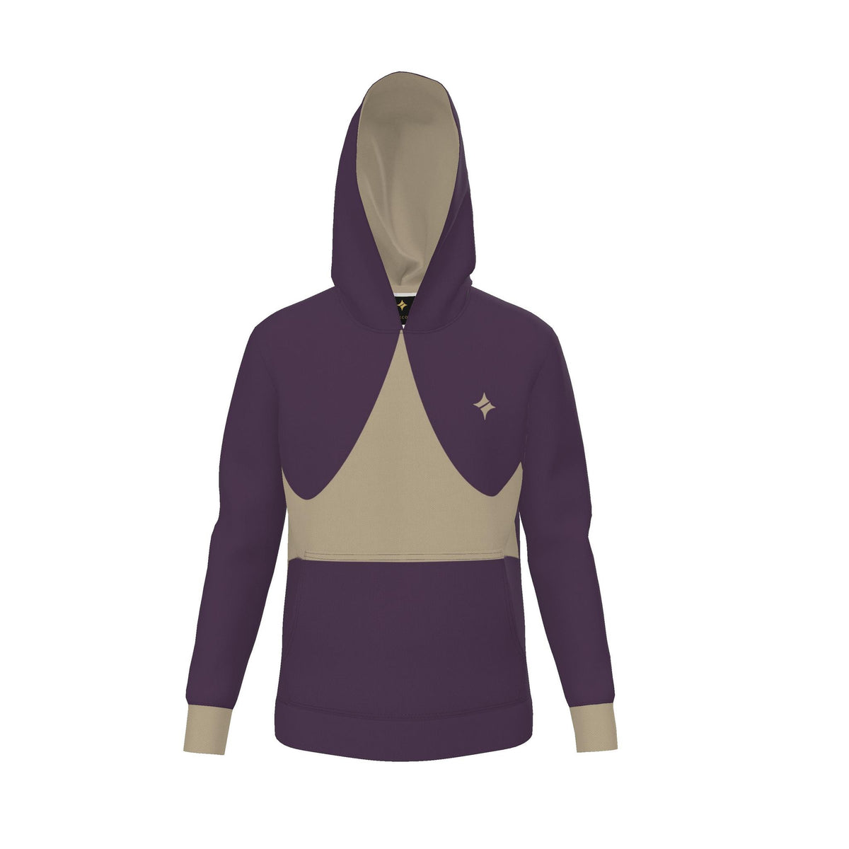 Aubergine Sand Crownline Luxury Nero Ponte Hoodie