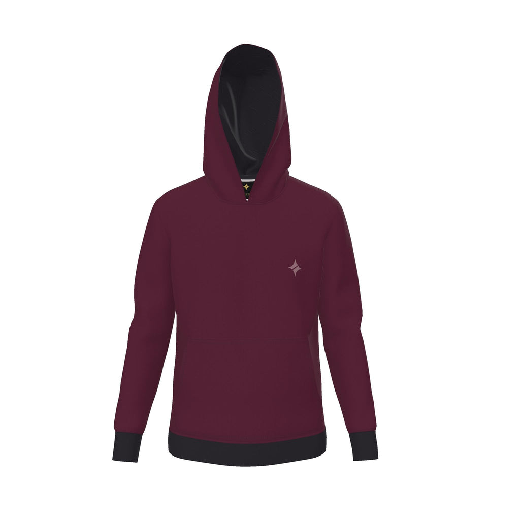 Bordeaux Ash Vault Luxury Nero Ponte Hoodie
