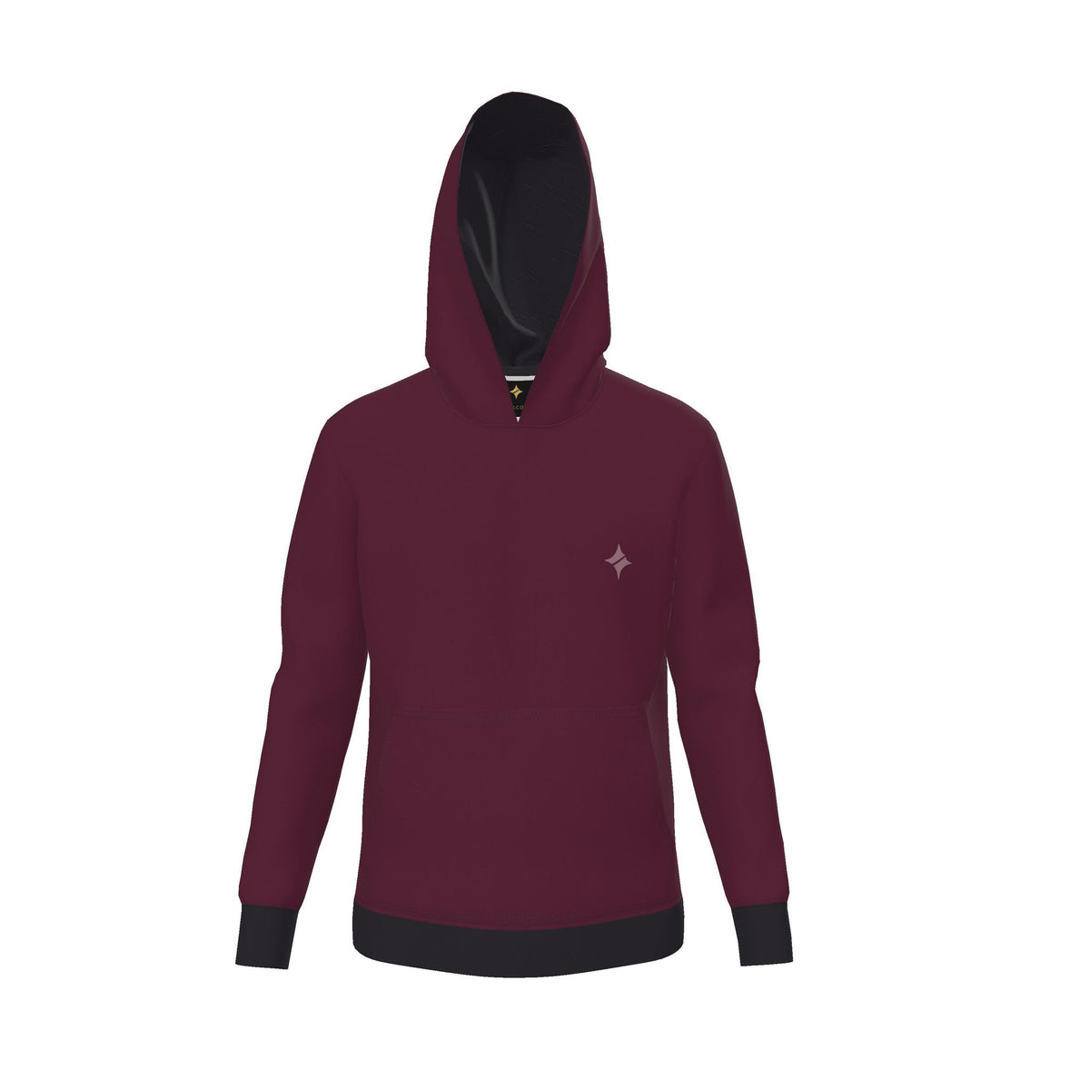Bordeaux Ash Vault Luxury Nero Ponte Hoodie