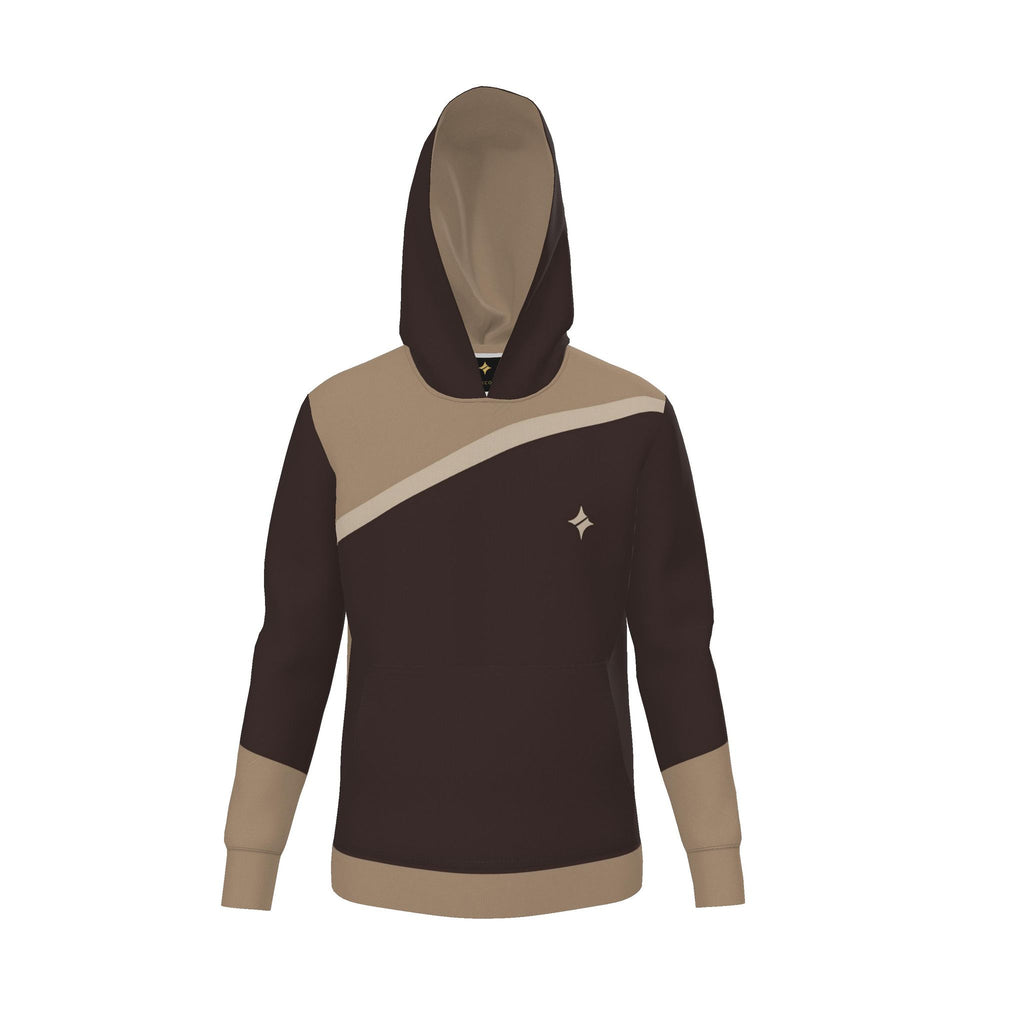 Espresso Sand Oblique Luxury Nero Ponte Hoodie