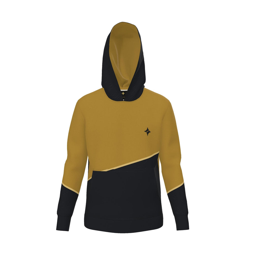Saffron Charcoal Arc Luxury Nero Ponte Hoodie