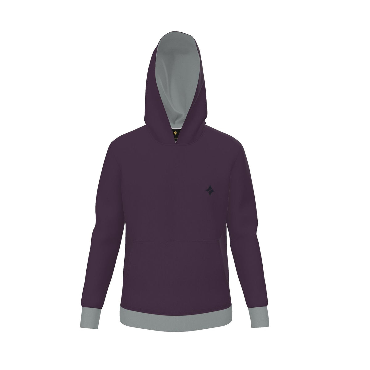 Aubergine Pewter Vault Luxury Nero Ponte Hoodie
