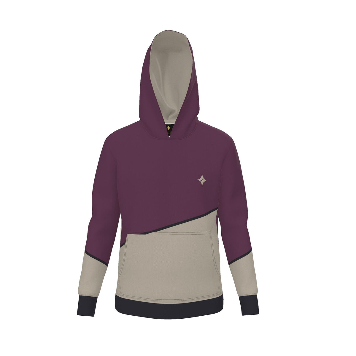 Mulberry Stone Arc Luxury Nero Ponte Hoodie