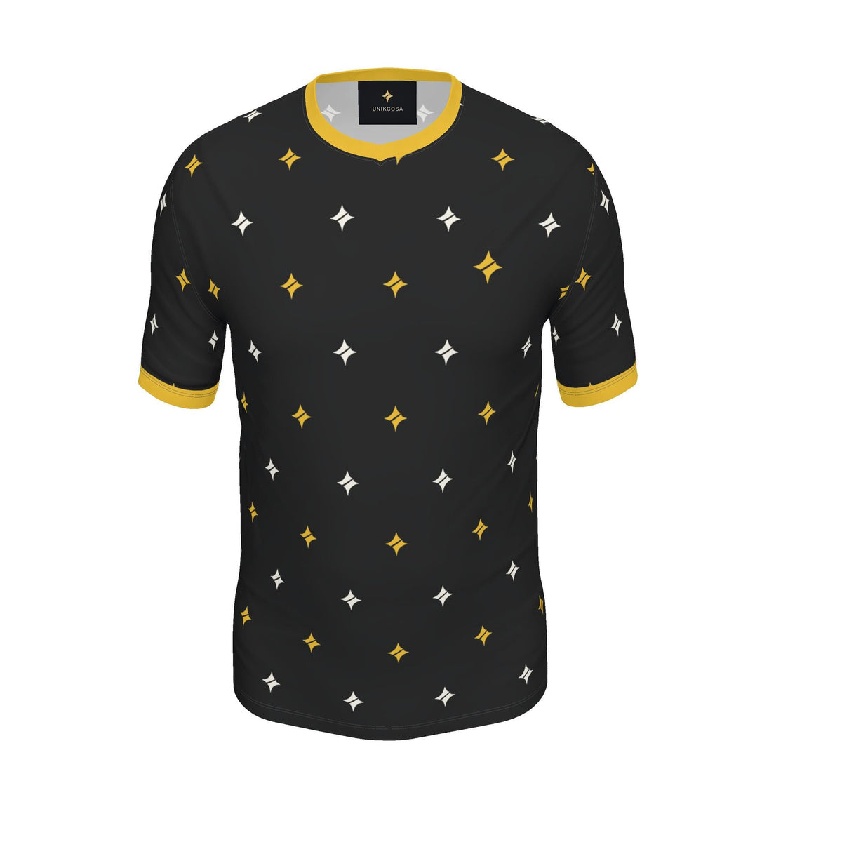 Black Marigold Luxury V-Neck Cotton T-Shirt