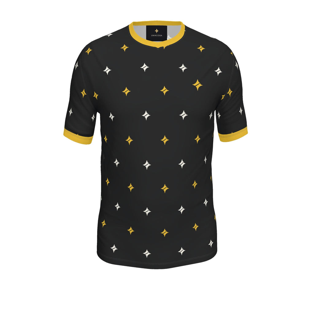 Black Marigold Luxury V-Neck Cotton T-Shirt