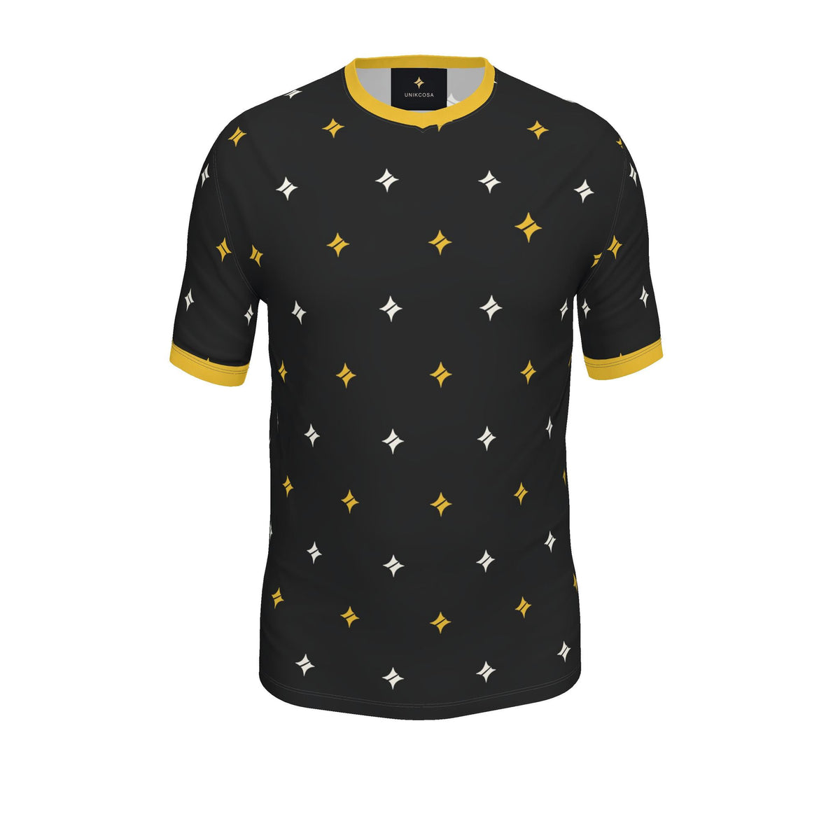 Black Marigold Luxury V-Neck Cotton T-Shirt