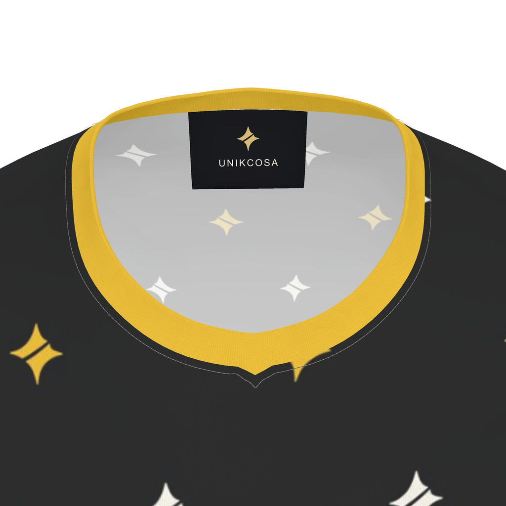 Black Marigold Luxury V-Neck Cotton T-Shirt
