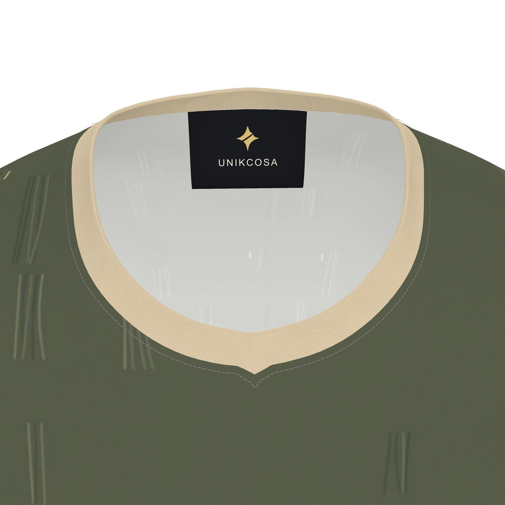 Olive Travertine Luxury V-Neck Cotton T-Shirt