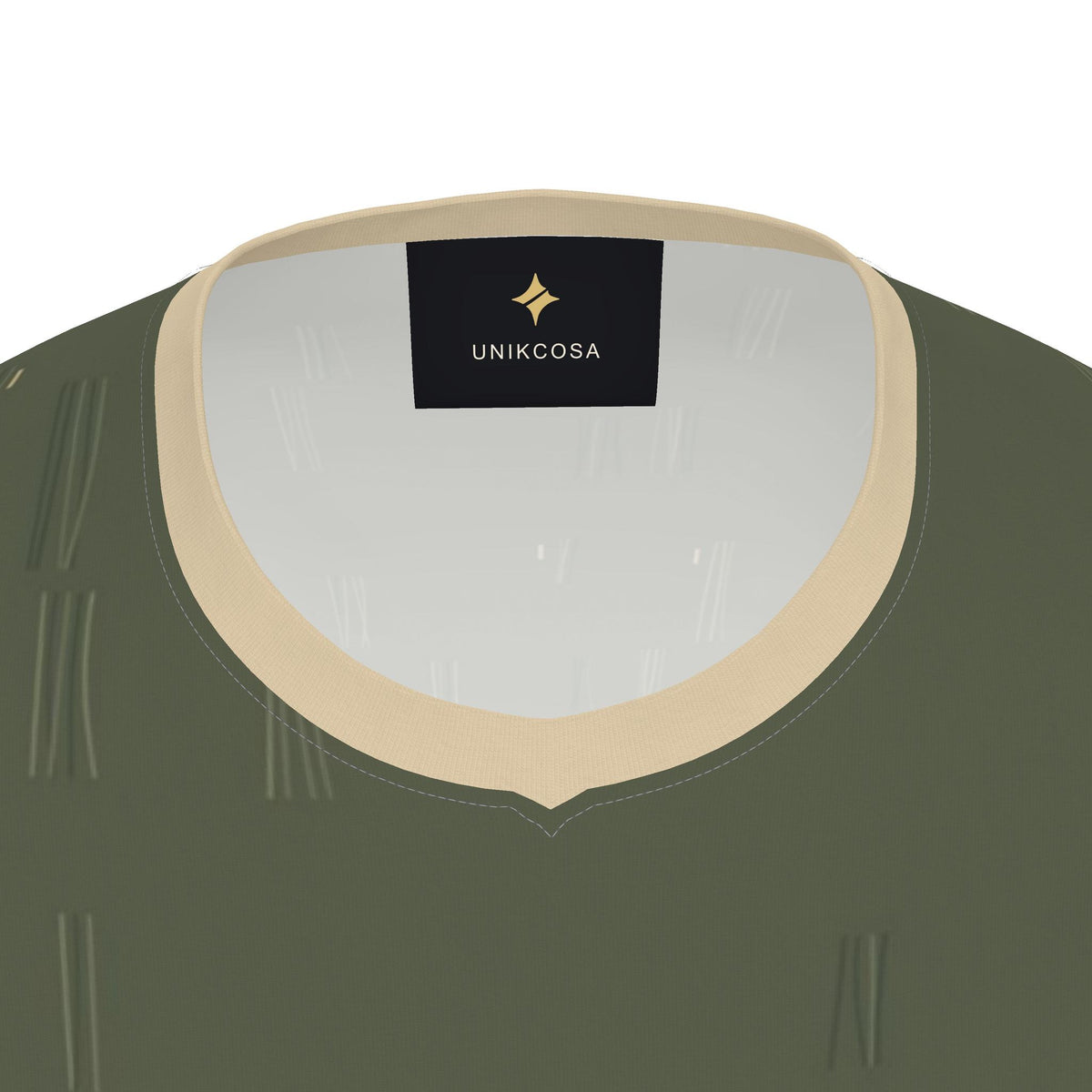 Olive Travertine Luxury V-Neck Cotton T-Shirt
