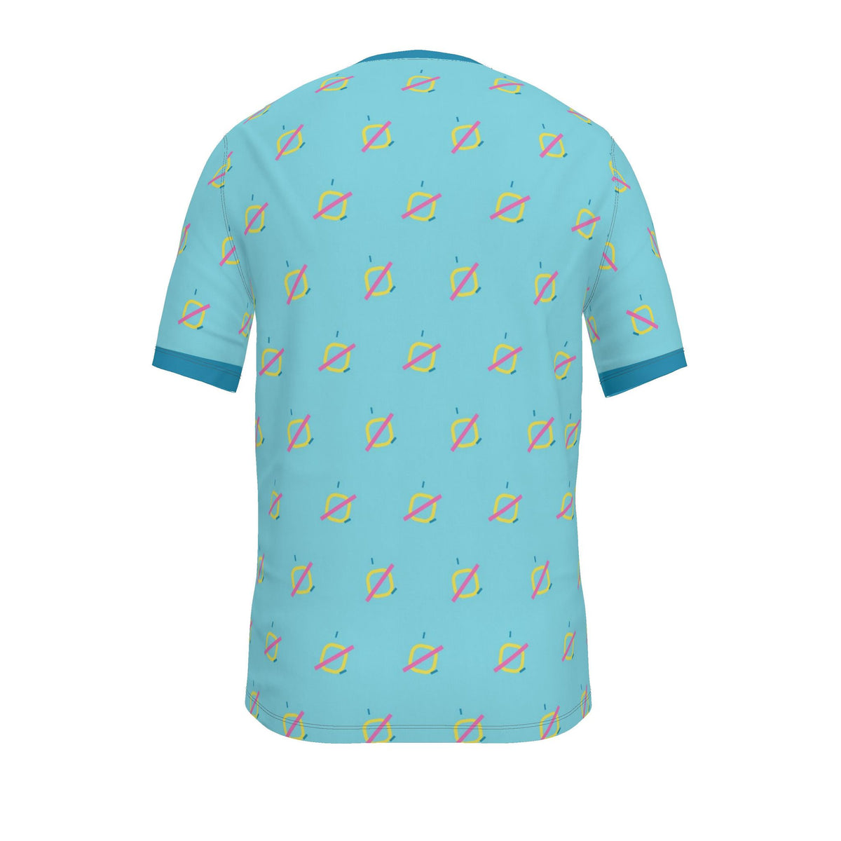 Aqua Pop Atelier Luxury V-Neck Cotton T-Shirt