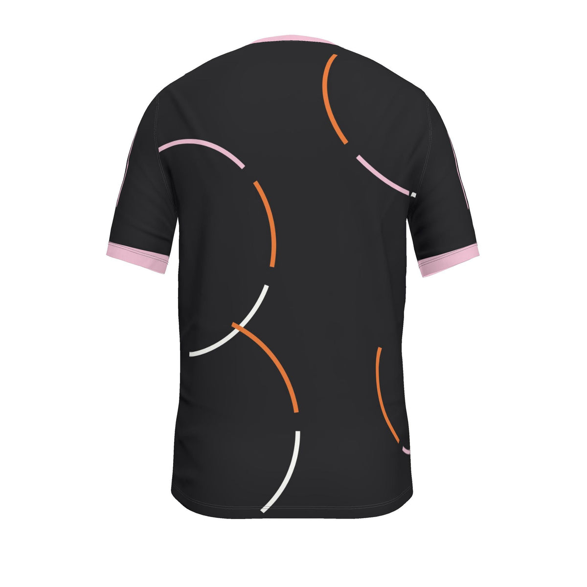 Pink Ember Contrast Luxury V-Neck Cotton T-Shirt