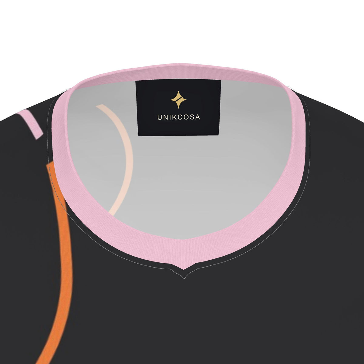 Pink Ember Contrast Luxury V-Neck Cotton T-Shirt