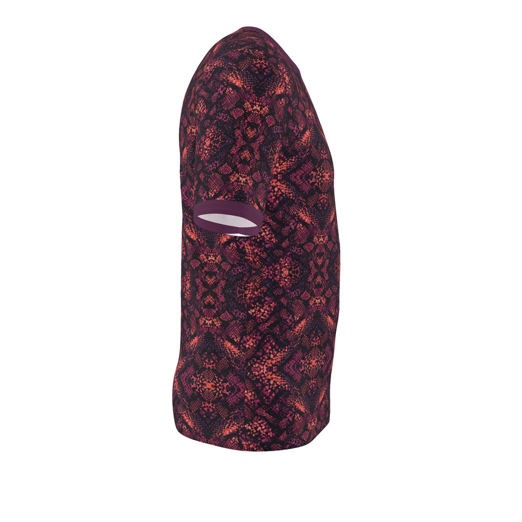 Coral Aubergine Night Luxury V-Neck Cotton T-Shirt