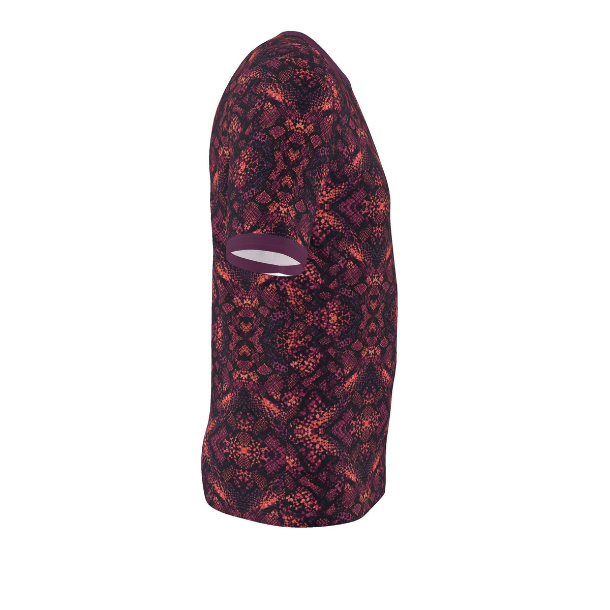 Coral Aubergine Night Luxury V-Neck Cotton T-Shirt