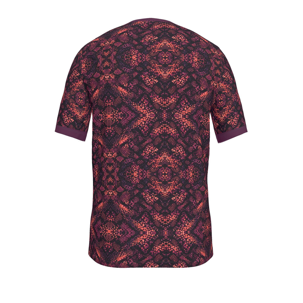 Coral Aubergine Night Luxury V-Neck Cotton T-Shirt