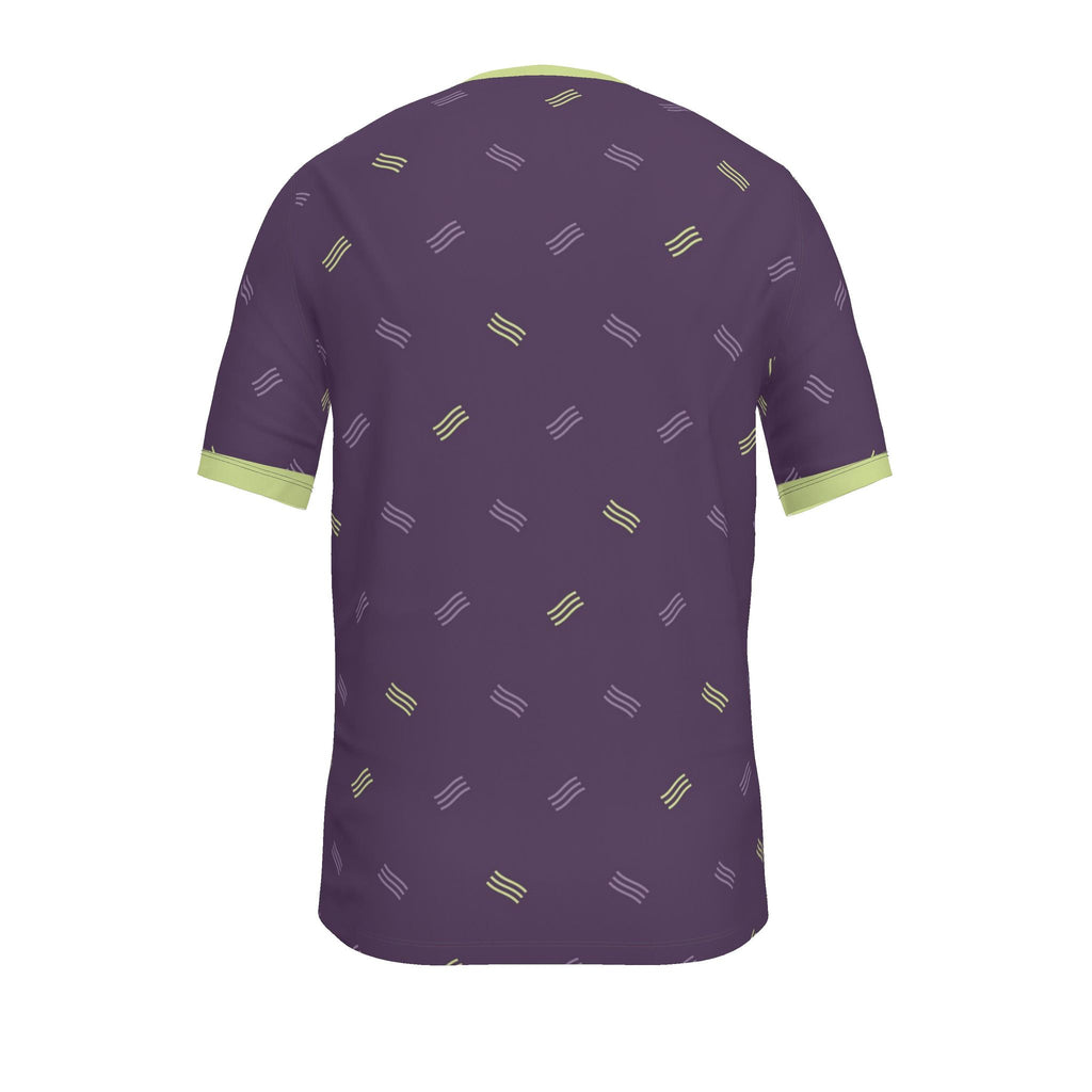Prune Celery Optic Luxury V-Neck Cotton T-Shirt