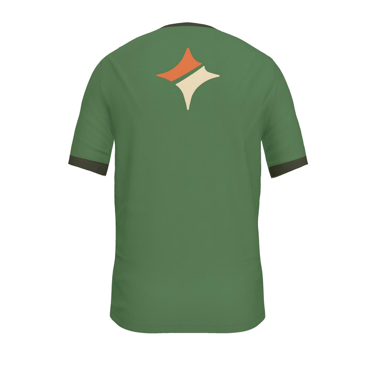 Fern Tangerine Delta Luxury V-Neck Cotton T-Shirt