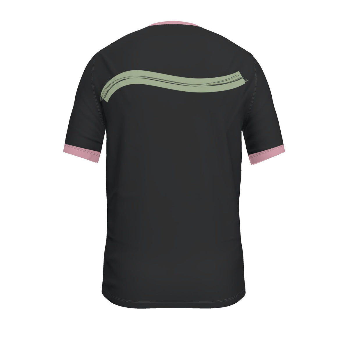 Black Camellia Break Luxury V-Neck Cotton T-Shirt