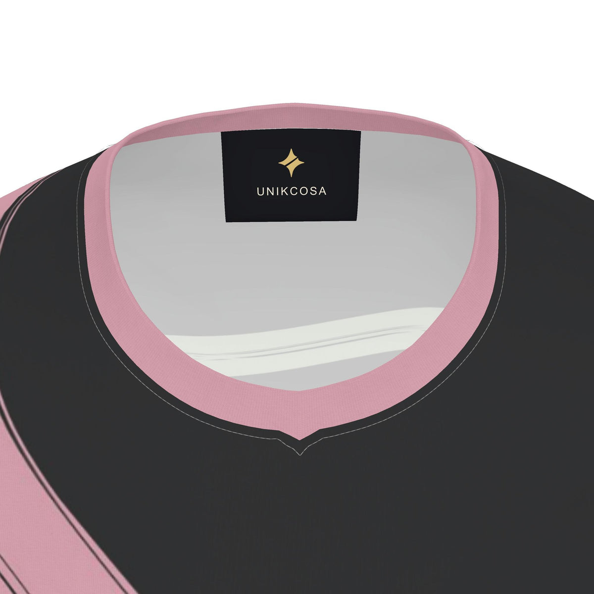 Black Camellia Break Luxury V-Neck Cotton T-Shirt