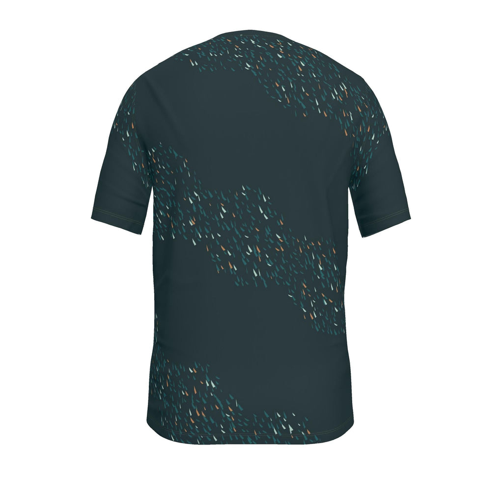 Petrol Copper Nocturne Luxury V-Neck Cotton T-Shirt