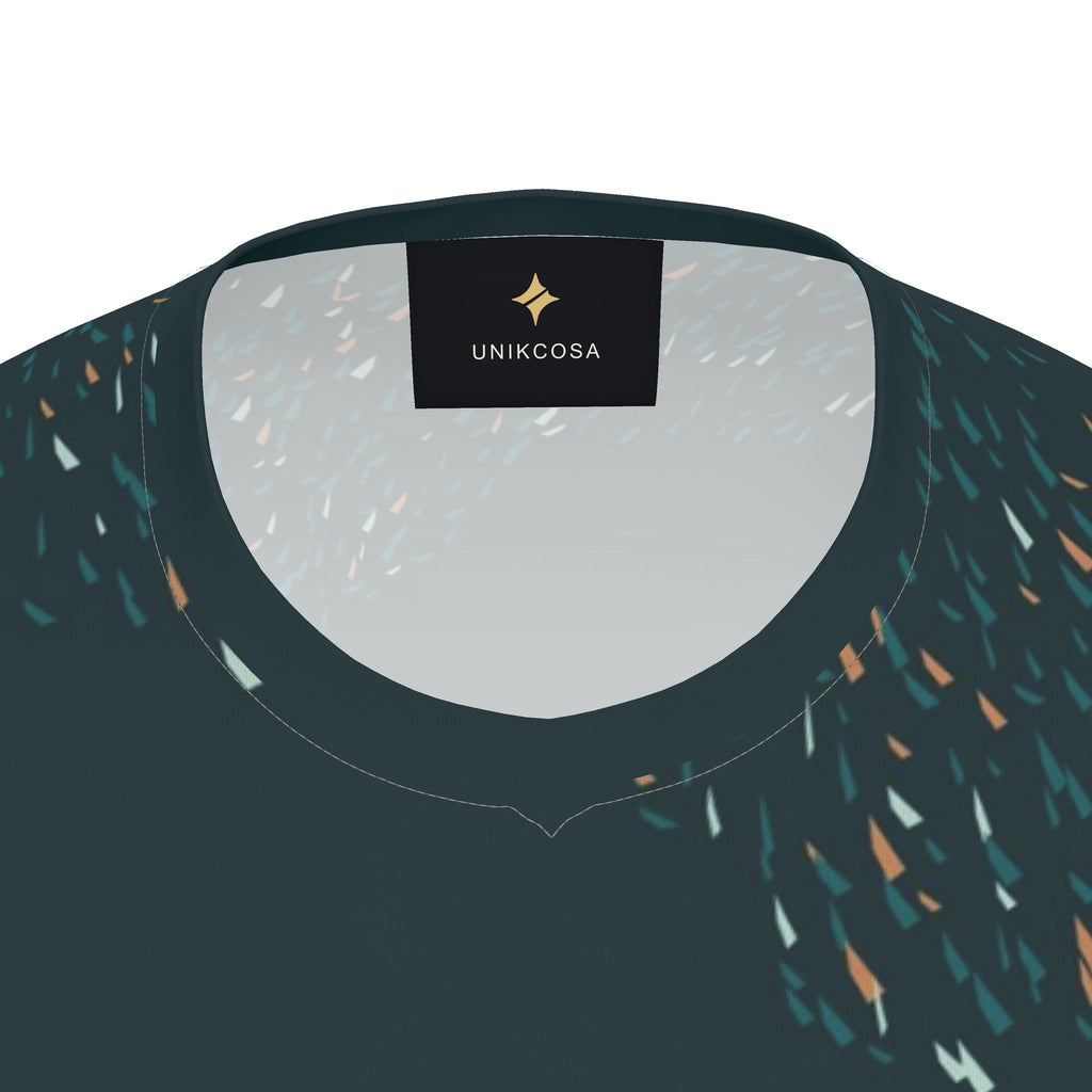 Petrol Copper Nocturne Luxury V-Neck Cotton T-Shirt