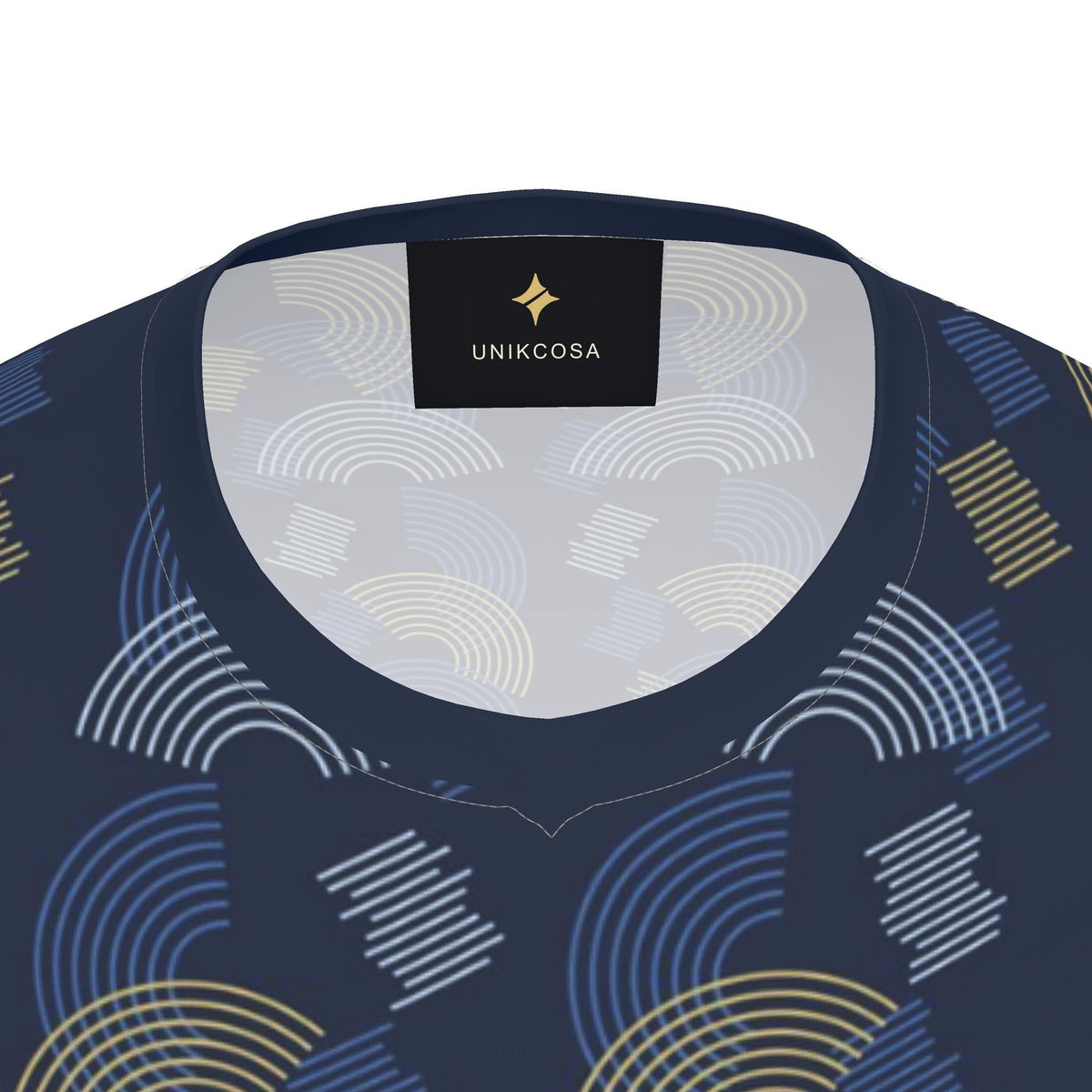 Indigo Citrine Eclipse Luxury V-Neck Cotton T-Shirt