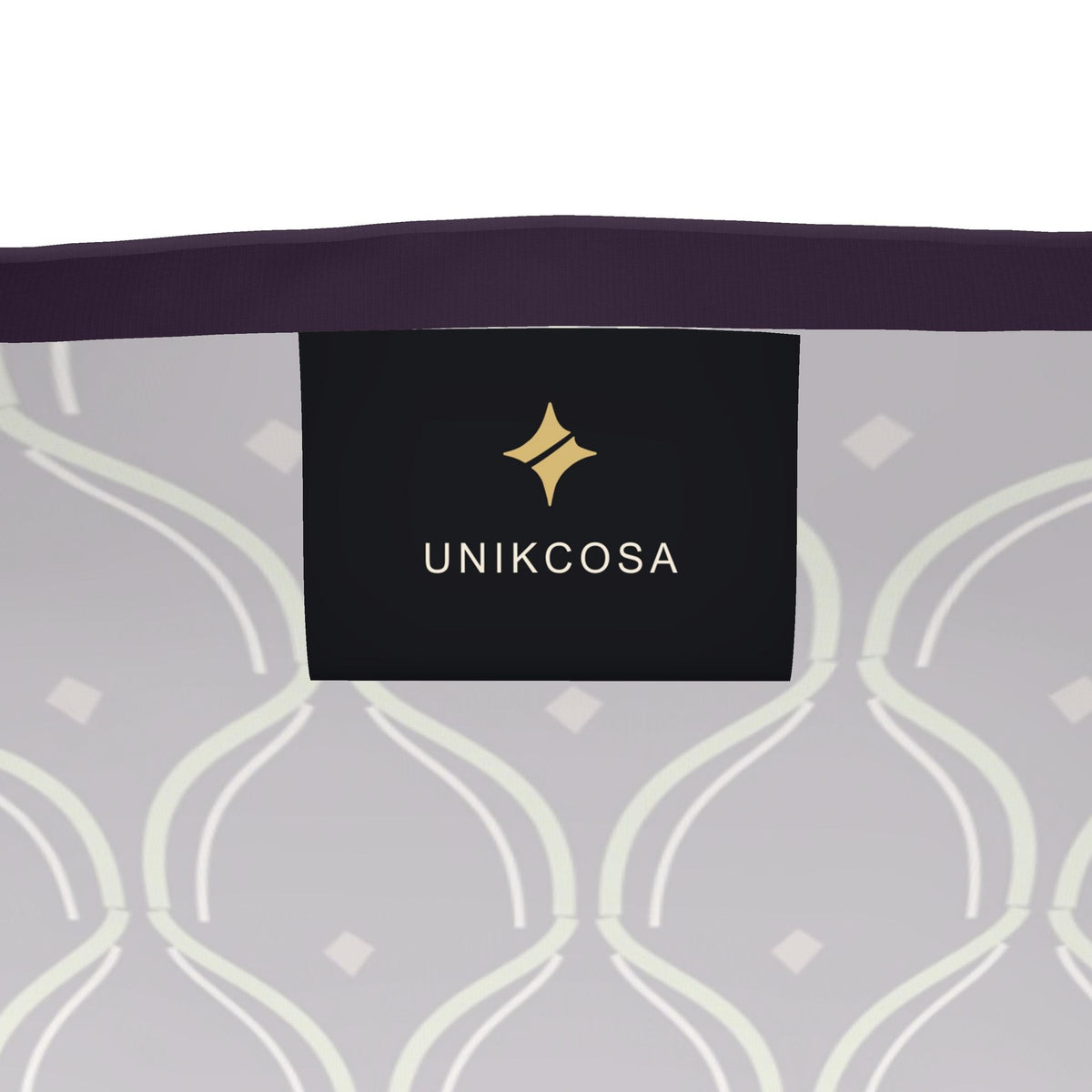 Aubergine Pistachio Arcade Luxury V-Neck Cotton T-Shirt