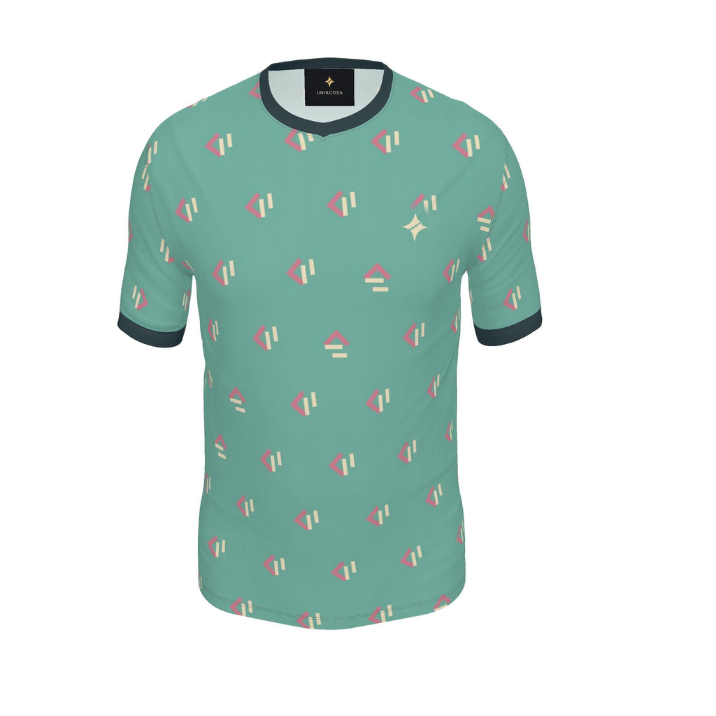 Jade Rose Quartz Tempo Luxury V-Neck Cotton T-Shirt