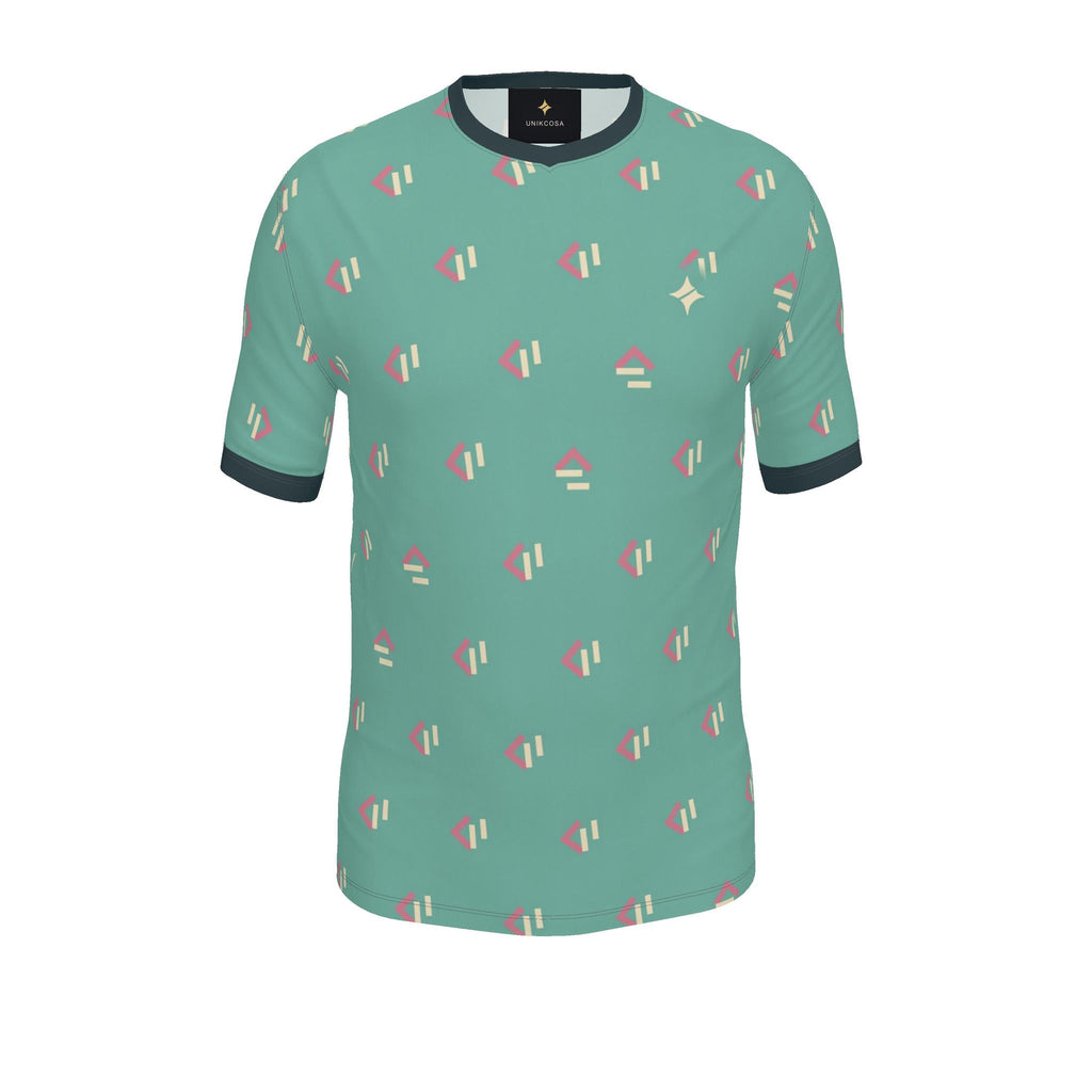 Jade Rose Quartz Tempo Luxury V-Neck Cotton T-Shirt