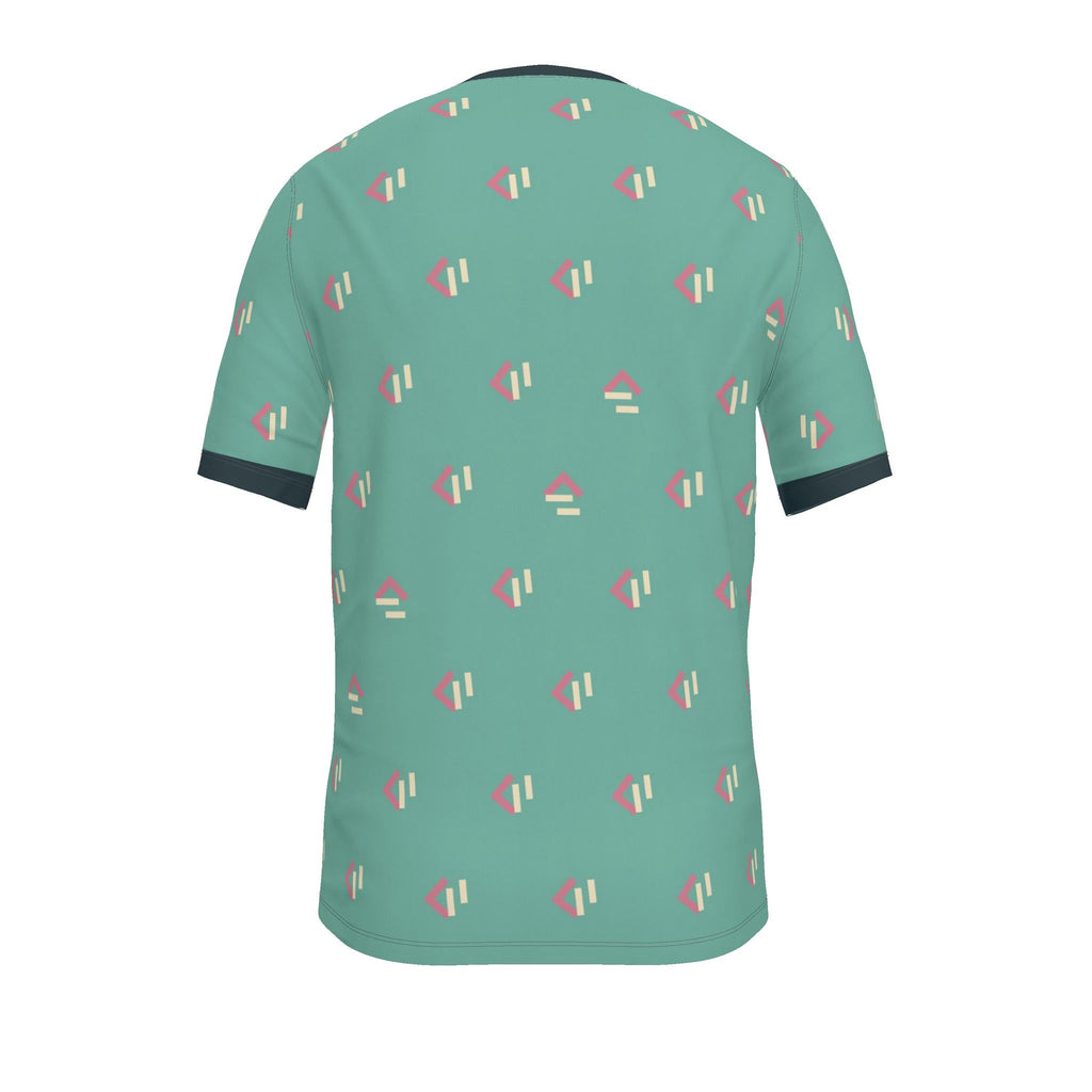 Jade Rose Quartz Tempo Luxury V-Neck Cotton T-Shirt