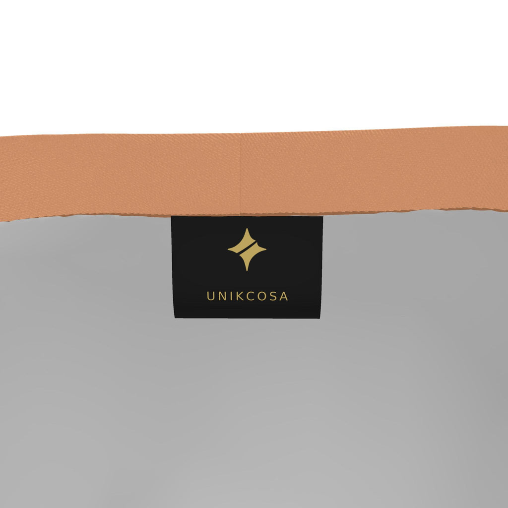 UNIKCOSA Cocoa Apricot Frame men's Ponte Jersey shorts in cocoa brown and muted apricot — original garment preview 6
